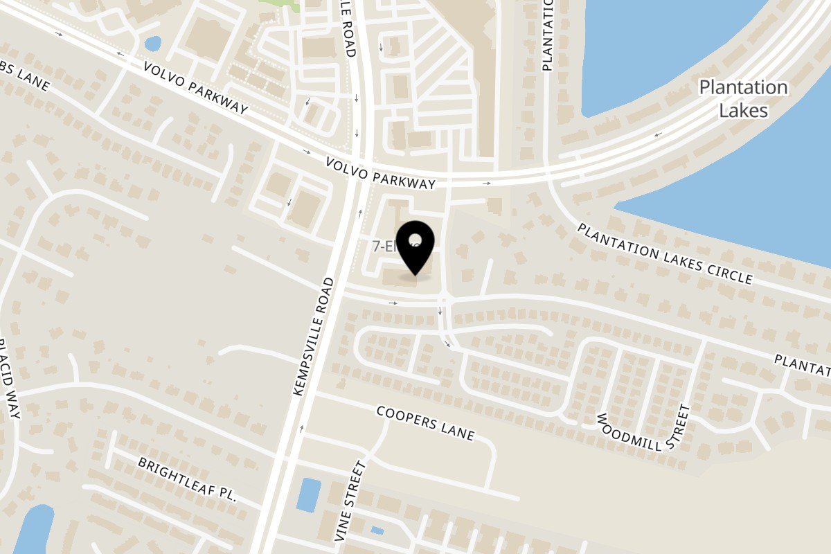 Map showing the location of Inaka Sushi and Hibachi Chesapeake on 1320 Kempsville Rd #107 in Chesapeake
